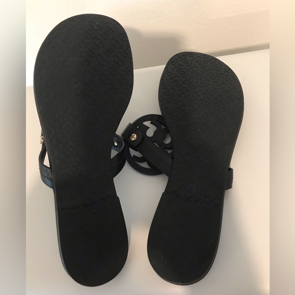 Tory Burch Black Miller Sandals SZ 6.5 - Picture 6 of 8